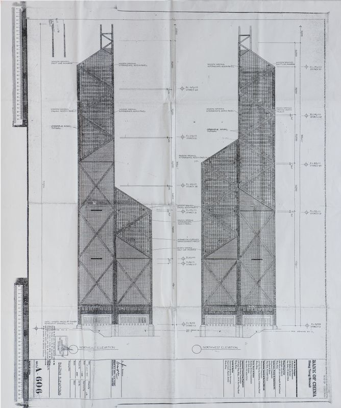 【行业案例】香港中国银行大厦建筑设计图副本